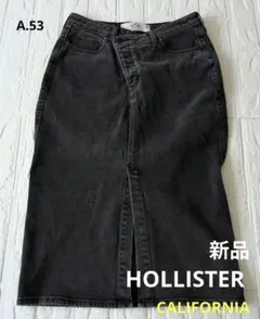 【HOLLISTER】新品　7サイズ 黑　デニムロングスカートのサムネイル