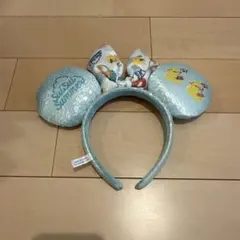 水色 ミッキー型カチューシャ サマー