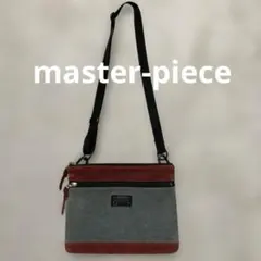 master-piece (マスターピース) サコッシュ グレー×レッドのサムネイル