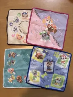 パウパトロール ミニタオル ハンカチ 4枚セット