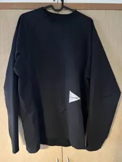 and wander アンドワンダー 長袖カットソー 黒
