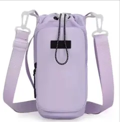 【パープル】新品　水筒カバー　水筒ホルダー　ペットボトル　ポーチ付き　耐水