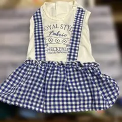 犬服 チェック柄スカート サイズ3