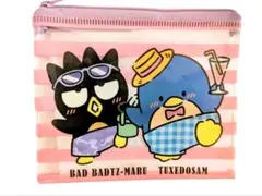 スシロー×『はぴだんぶい』ポーチ サンリオ バッドバツマル タキシードサム