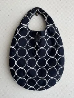 ミナペルホネン minä perhonen エッグバッグ　タンバリン　ネイビー