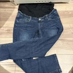 ストレッチデニム ハイウエスト マタニティパンツ