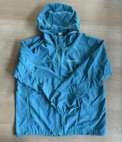 【美品】mont-bell O.D.パーカ Kid's 160 ターコイズ
