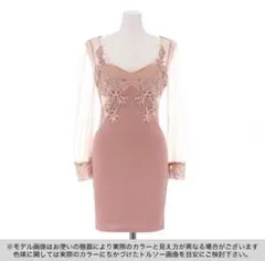 ピンク 長袖 ナイトドレス