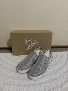 Christian Louboutin シルバー スリッポン 40.5
