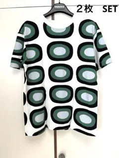 UNIQLO マリメッココラボ & ボーダー Tシャツ 2枚セットのサムネイル