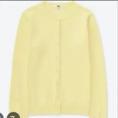 ユニクロ　ＵＶカットクルーネックカーディガン　イエロー