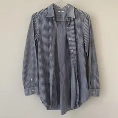 【美品】ユニクロ ストライプシャツ Mサイズのサムネイル