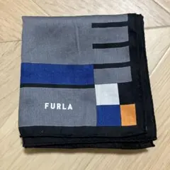 ラ*ク様 FURLA ストライプハンカチ ネイビーのサムネイル