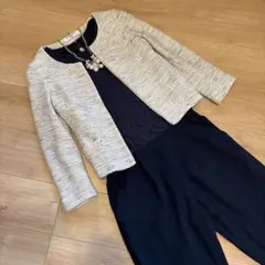 ノーカラージャケット&パンツ オールインワン ママスーツ 入学式卒業式