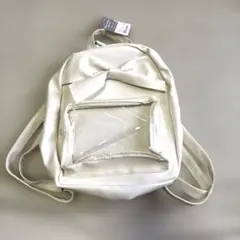 未使用品⭐️DAISOバックパック　リボン付きホワイト　リュック