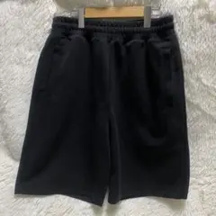 美品　ユニクロC スウェットワイドハーフパンツ ブラック Mサイズ