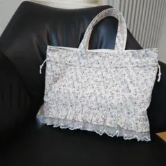 フリー出品☆リバティ巾着トートバッグ