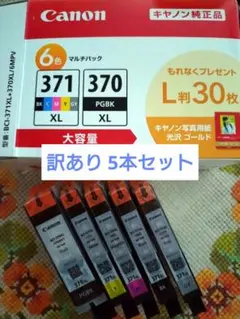 未使用 Canon 純正 BCI-370 BCI-371 インク大容量５本セットのサムネイル