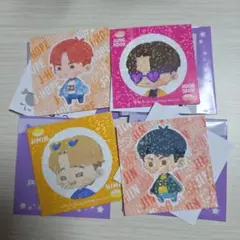カラフルキャラクターステッカー4枚セット