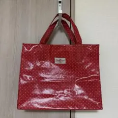 キャスキッドソン 赤ドット柄トートバッグ
