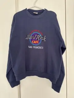 ハードロックカフェ 刺繍スウェット ネイビー サンフランシスコ M相当