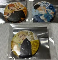 【4940】ハイキュー!! 和紙風缶バッジコレクション 烏野 3点