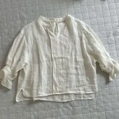 美品 KELEN デザインスリーブトップス スキッパー ペプラム