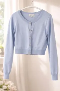 【JILL STUART】ビジューボタン ショートカーディガン フリーサイズ