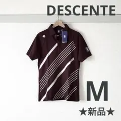 新品 デサント DESCENTE 半袖 ポロシャツ 白 黒 ゴルフウェアメンズMのサムネイル