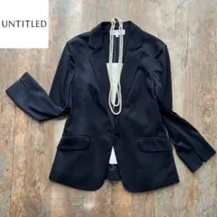 美品 アンタイトル テーラードジャケット ストレッチ 洗濯可能 ネイビー 日本製