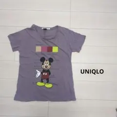 UNIQLO☆ミッキーマウス☆プリント 半袖Tシャツ☆L