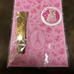 ラッピングセット ピンク 花柄 金色リボン