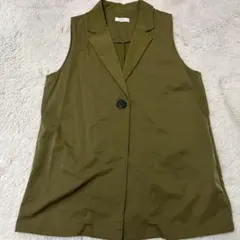 YEVS♪♪ イーブス　オリーブ ノースリーブジャケット　ジレのサムネイル