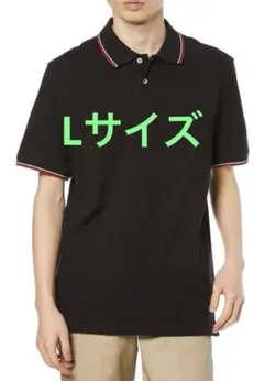 【Lサイズ】メンズ　ポロシャツ トップス　半袖　紳士　ブラック
