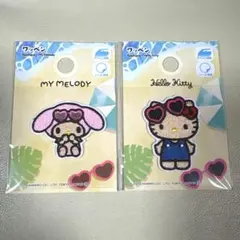 サンリオ　ワッペン　シール　日焼け　刺繍ワッペン