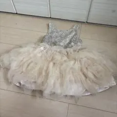 子供用ドレス　ピンクベージュ　120 ハロウィン　誕生日