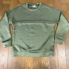 FILA オリーブグリーン トレーナー Lサイズ