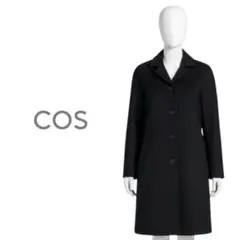 美品【COS】ブラック ウールコートのサムネイル