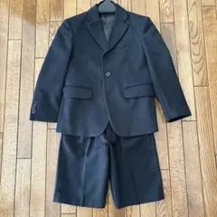 ダークネイビー ストライプ スーツ (ジャケット+ショートパンツ)