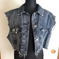 デニムノースリーブジャケット