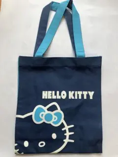 【未使用】ハローキティHELLO KITTY トートバッグ ネイビー/水色
