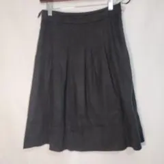 23区 ブラック プリーツスカート ひざ丈 38