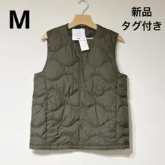 新品　ユニクロ ウルトラライトダウン　ベスト　キルティング　メンズ　カーキ