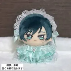 ぬい服 レースフリルドレス ヘッドドレスセット ミント ちびぐるみ