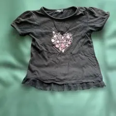 COMME CA ISM 黒 Tシャツ 120A