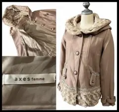 SN45 G② 美品 アクシーズファム ファー フード ショート コート M