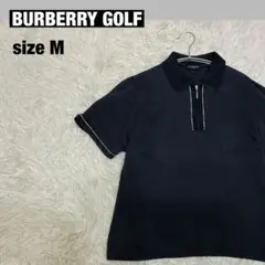 BURBERRY GOLF ノバチェック縁 ポロシャツ 黒 sizeM 半袖のサムネイル