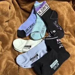 女児クルー丈ソックス　6足セット　（内メッシュ３足） 19〜24cm 新品未使用