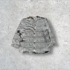 ベージュレース編み カーディガン　レディース