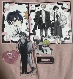 ゆるキュンBLフェア　アクスタ＆ミニ色紙 「佐々木と宮野」「平野と鍵浦」